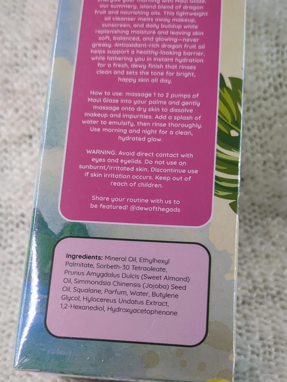 Dew of the Gods Maui Glaze Dragon Fruit Facial Cleanser, 150ml/5.07fl oz